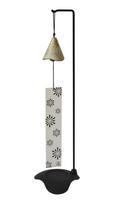 Nambu Ironware Wind HANABI Stand Gold Hemp Chime, Included, (Ivory) Itchudo Iwate Japan