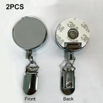 2PCS Automatic Retractable Towel Holder Anti-lost Keychain Self-Adhesive Wall-Mounted Hand Towel Rack Bathroom Kitchen Hook