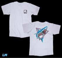 LAUNCH MODE Shark white T-shirt Tops Tees Unisex BMX Surfing Skateboarding Snowboarding Ride Moto L