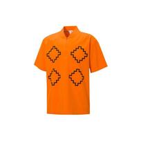 Puma x Pronounce Geometric Pattern Half-Zip Short Sleeve Shirt Unisex Tops Bright-Orange 532153-29 S orange