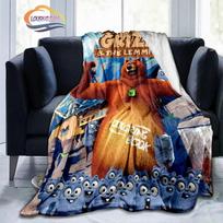 Grizzy ir lemingai vaikiškas pledas Animacinis meškinas pelė Flanelinis pūkuotas Sofa lova kempingas 30x40in