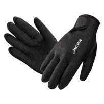 1 Pair 1.5mm Neoprene Swimming Scuba Diving Gloves Anti Slip Soft Warm Wetsuit Gloves for Adults Snorkeling Surfing Water Sports S black