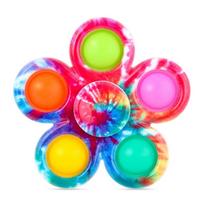 Juokingi kaklaraiščių dažai Paprastas „Fidget Spinner“ pirštas stumiamas burbulas rankinis suktukas skirtas ADHD nerimui ir stresui malšinti juslinis vakarėlis, skirtas vaikams