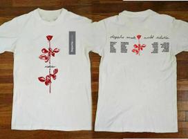 Vtg DEPECHE MODE World Violator Concert Cotton All Size White Shirt JU365 XXXXL