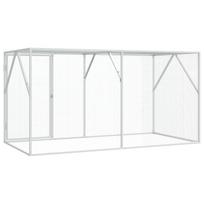 Paukščių narvas antracito spalvos 208 x 102 x 108 cm cinkuotas plienas