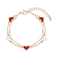 Barbie Bracelet [Limited signal of heartbeat] Sweetheart Princess Double-layered Love Wristband Couple Confession Daily Commuting Simple Ba2509003 auksas