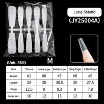 100Pcs False Nail Tips Press On Stiletto Almond Square Coffin French Shapes Full Cover for Fashion Lady DIY Nail Salon 26