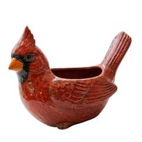 Cardinal Bird Planter with Drainage Hole Resin Succulent Planter Decorative Flower Pot for Outdoor Indoor Plants Garden Decor kardinolas