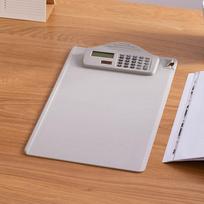 Plastic Clipboard Strong with Solar Charging Calculator Pen Holder Hangable A4 Clip Board for Business Meeting juoda
