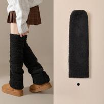 Winter Thicken Warm Coral Fleece Leg Warmer Windproof Knee Protection Socks Velvet Plush Foot Cover Thermal Stockings Boot Cuffs 35-39 juoda