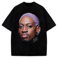 Dennis Rodman Purple Hair Rodzilla flamboyant 90's Vintage Design T-Shirt L