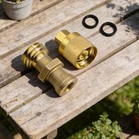 Brass Forklift Propane Tank Connector Adapter For RE7141M Quick-connect Fitting Male Head+female Head+2 Washers A