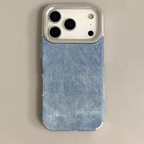 Fashion Vintage Cowboy Fabric Phone Case For iPhone 17 16 15 14 13 Pro Max 17Pro 16Pro Luxury Jeans Soft Bumper Shockproof Cover For iPhone 17Pro Max