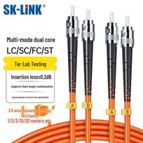 SK-LINK OM2 Multimode Duplex ST-ST Fiber Optic Patch Cable
