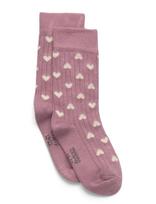 Minipop - Minipop Bamboo Heart Socks - Kojinės - Rožinė