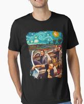 Vincent-Van-Gogh-Frida-Salvador-Dali-Banksy-car T-Shirt XXL
