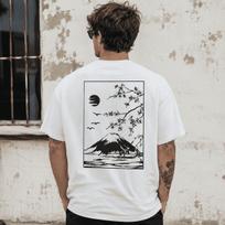 Mount Fuji Japanese Landscape Graphic T-Shirt Y2K Minimalist Unisex Tee XXXL