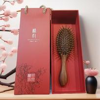 Golden Sandalwood Air Cushion Comb Hair Meridian Massage Comb Solid Wood Airbag Comb Compact Air Cushion Wooden Comb Gift Box ruda