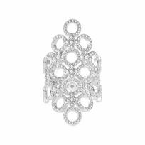 APM Monaco ring METEORITES/Six-pointed Star [Romantic Confession] Circle personality, elegant and exquisite niche design Intertwined Star Ring 54 balta