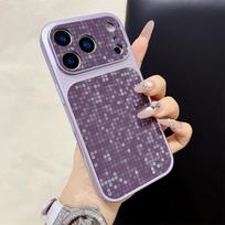 Luxury Mosaic Grid Texture Pattern Phone Case For Apple iPhone 17 16 15 14 13 Pro Max Camear Lens Proteciton Shockproof PC Cover iPhone17 Pro Max
