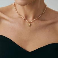 Salircon Exquisite Y2K Crystal Heart Necklace Earrings Set Women Fashion Transparent Bead Choker Neck Earring Decoration Jewelry