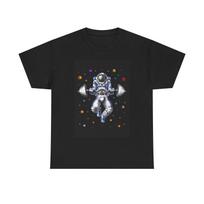 Men's and Women's T-shirts Astronaut Weight Lifting L