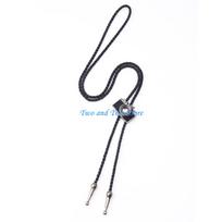 HX6F Western Bolo Tie Vintage Bolo Tie Camera Bolo Tie Necklace Cowboy Leather Necktie Cowboy Tie Sweater Chain Necklace antikinės sidabrinės spalvos