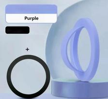 Magnetic Phone Ring Holder Grip Attachment Removable Magnetic Phone Ring Waterproof Liquid Silicone for iPhone & Android Cases violetinė