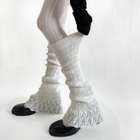 Lace Ruffle Leg Warmers Sleeve Ribbed Hollow Flare Leg Warmer Women Lady foot cover Autumn Crochet Heap Heap Socks Boot Cuffs One Size balta