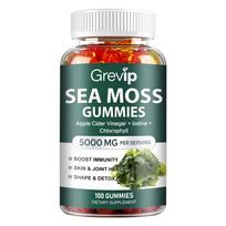 Irish Sea Moss Gummies with Chlorophyll and Vitamin D3; supports immunity and joint health; suitable for men and women. 100*1