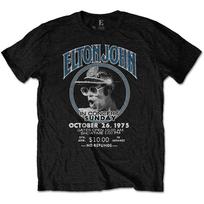 Men's Elton John Live In Concert Eco-Tee Vintage T-shirt Large Black 2XL