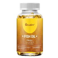 Omega 3 žuvų taukų papildas, 3000 mg aukščiausios kokybės žuvų taukų, 1500 mg Omega-3 riebalų rūgščių, širdies, sąnarių ir smegenų palaikymui, 120 minkštųjų kapsulių 120PCS