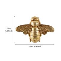 Golden Bee Wall Sculpture Art Decor Resin Insect Handcrafted 3D Home Gallery Wall Unique Gift Living Room Bedroom Party Decor brown
