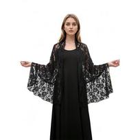 Practice Rose Lace Shawls Hollow Out Sunscreen Long Wrap Solid Color Sheer Evening Dress Scarf Belly Dancing Belt juoda