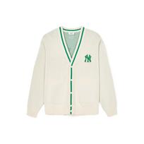 MLB Gorpcore Knitwear Women's Cream V neck Moderate Cardigan 3AKCV0141-50CRD M
