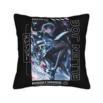 Game Zenless Zone Zero Hoshimi Miyabi Pillowcase Fabric Cushion Cover Gift Throw Pillow Case Cover Home Dropshipping 40X40Cm Peach skin 18*18(CM)-1Pcs