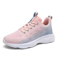 Spring and Summer New Fly-woven Sports Shoes EVA Sole Lightweight High Elastic Wear-resistant Mesh Sports Shoes Running Shoes 35