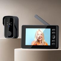 M10s Video Doorbell with Camera 2-Way Audio Wireless Door Bell 4.3inch Screen for Home Office M10s