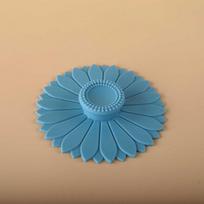 Multi-functional Silicone Cup Lid, Food-grade Sunflower-shaped Silicone Cup Lid, Dust-proof and Water-proof Tea Cup and Coffee Cup Lid šviesiai mėlyna spalva