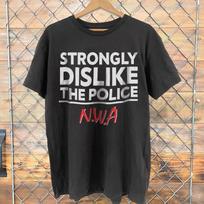 90'S STRONGLY DISLIKE THE POLICE N.W.A Cotton Black T Shirt UR577 XL