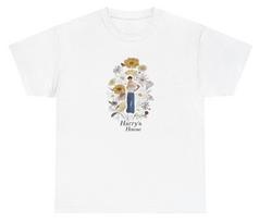 Harry Styles Merch T Shirt Harry's House Fan Gift Lover Superfan Floral Tee M