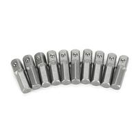 10pcs Socket Adapter Converter 1/4  Hex Shank To 1/4  Square Drive 25mm For All Quick Change Chucks Replacement Tools