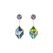 Swarovski Drop Shape Fashionable Curiosa Earrings Women's Multicolor 5627156 ruda