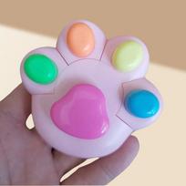 1 Pc Animal-shaped Kawaii Office School Supplies Cat-paw Highlighter Cute And Colorful Marker Student Key Point Marking Pen