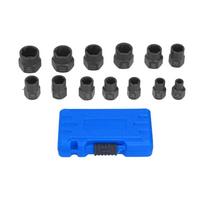 13pcs Storage Case Included Nut Extractor Set 3/8 Inch Drive Nut Socket Set  Remove Damaged Screws