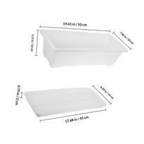 2 Sets Vegetable Planting Flowerpots Plastic Orchid Pots Nursery Planters Breathable Gardening Containers for Small Medium balta