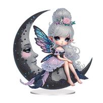 Acrylic 2D/Flat DIY Table Top Diamond Painting Ornament Kits Desktop Diamond Art Kits 5D DIY Diamond Art Tabletop Decorations