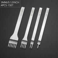 4pcs High Quality DIY Leather Punch Leather Hole Puncher 3/4/5/6mm Sewing Stitching Punching DIY Handmade Leather Craft Tool Set