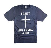 Mens Jesus christ t-shirt i know a guy shirt cross faith bible christian gifts XL