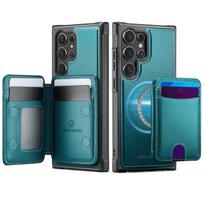 For Samsung Galaxy A56 A55 A54 A53 A52 A36 A35 A26 A25 A24 A17 A16 Case Wallet, RFID Blocking Magnetic Card Holder Detachable Galaxy A51 4G žalia